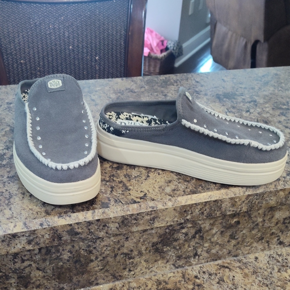 Hey Dude Gray Slip-On Women's Shoes